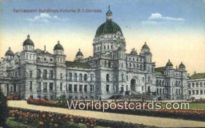 Parliament Buildings Victoria British Columbia, Canada 1936 Missing Stamp 