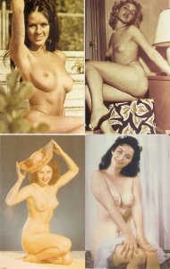 Nude postcards Lot of four (4) Modern repro of Classic Pin-Up  postcards