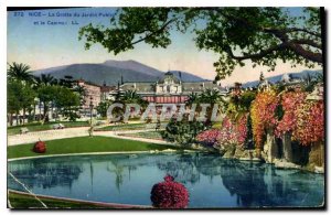 Postcard Old Nice The Public Garden Cave and Casino
