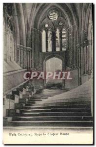 Postcard Old Wells Cathedral Steps to Chapter House