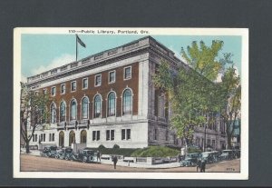 Ca 1911 Post Card Portland OR Public Library