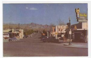 Arizona Street Cars Boulder City Nevada 1950s postcard