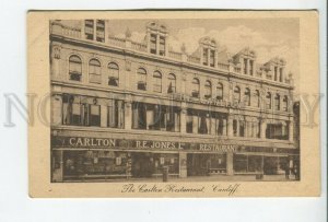 460734 UK Cardiff Carlton restaurant Vintage TUCK postcard