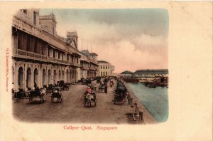 PC CPA SINGAPORE, COLLEYR-QUAY, VINTAGE POSTCARD (b4251)