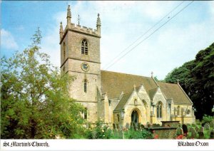 Bladon, Oxfordshire UK England   ST MARTIN'S CHURCH   4X6 Religion Postcard