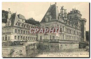 Postcard Old Approx castle Tours Villendry north west coast Bati in 1582 and ...