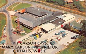 Chehalis Washington aerial view Kit Carson Cafe  vintage pc Z23195