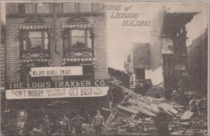 Postcard Ruins of Leonard Building Dayton Ohio Great Flood