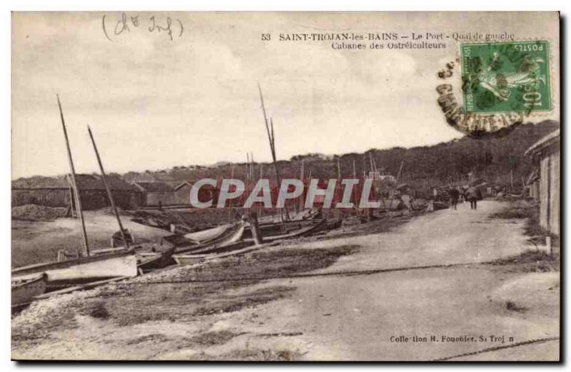 Saint Thouan les Bains Old Postcard Quai left Port Cabanes oyster farmers (fi...