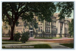 c1930's Galesburg High School Galesburg Illinois IL Vintage Unposted Postcard 