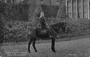 Wales England Prince Edward of Wales on horse antique pc Y13174