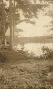 Little Falls NY 1915 Cancel - Lake Scene Real Photo Postcard