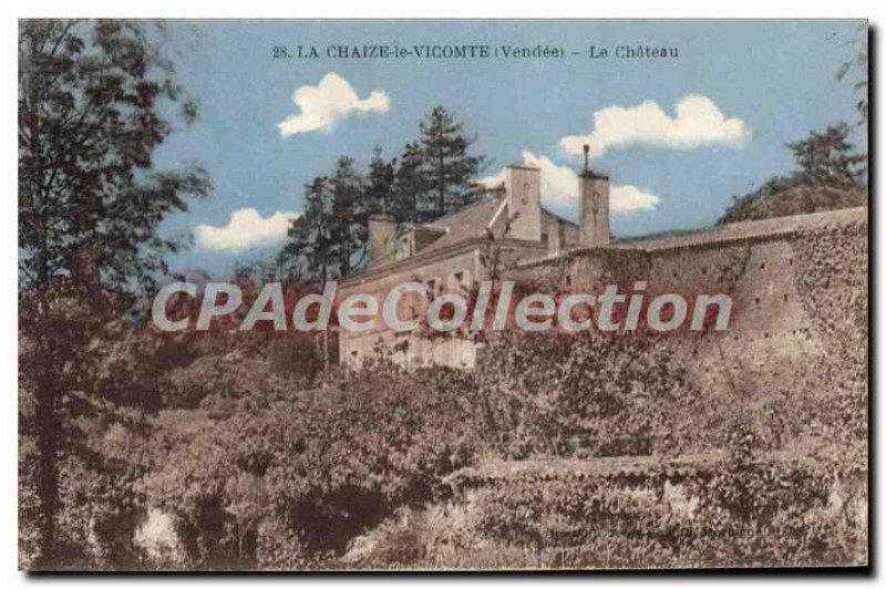 Postcard Old La Chaize le Vicomte The Castle