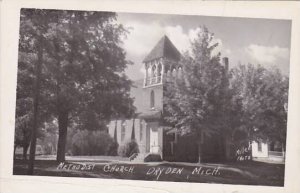 Michigan Dryden Methodist Church 1952 Real Photo