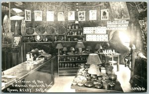 FRATERNAL MONARCH TREE INTERIOR ANTIQUE REAL PHOTO POSTCARD RPPC PIERCY CA