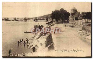 Nevers - The Tour Goguin - Railway Bridge - Old Postcard