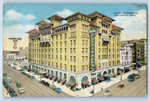1940 Columbus Ohio Vintage Postcard Hotel Chittenden High Street Spring Building