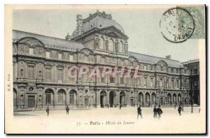 Old Postcard Paris Louvre Museum