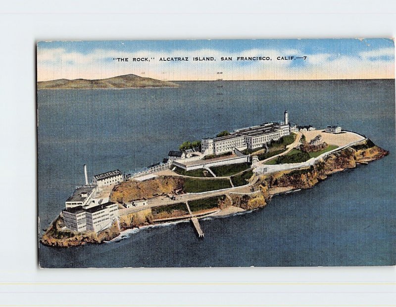 Postcard The Rock Alcatraz Island San Francisco California USA