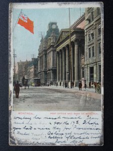 Canada MONTREAL Post Office & Bank of Montreal c1907 Postcard by M.I. Co.