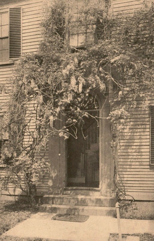 Vintage Postcard Doorway at the Sign of the Clock Horse Brattle Street Cambridge