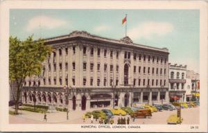 Municipal Offices London ON Ontario Ont c1948 Vintage Postcard D47 *As Is