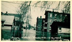 CT - Hartford. March, 1936. Great Flood. Pleasant Street, East Hartford