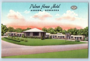 Auburn Nebraska NE Postcard Palmer House Motel Exterior Building c1940 Vintage