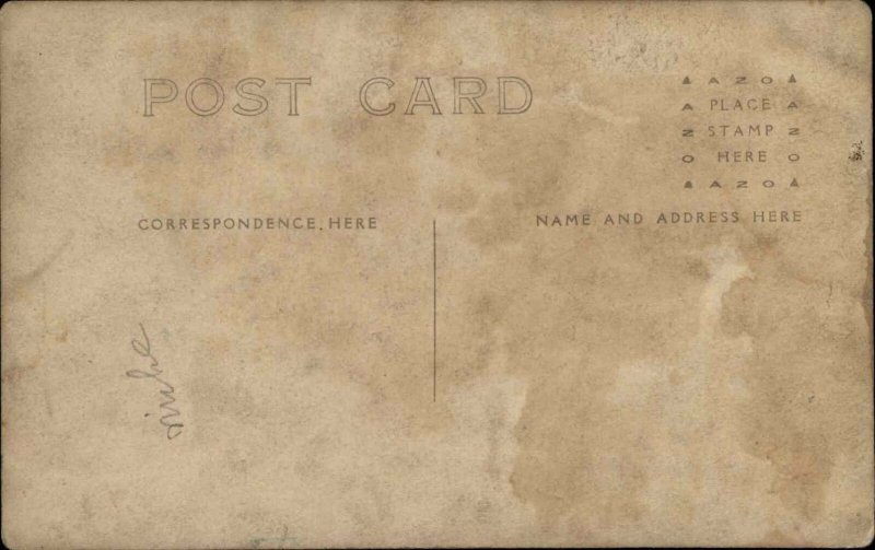 Baseball Player in Uniform FRANKLIN c1910 Real Photo Postcard