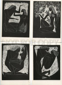 128929 ART NOUVEAU Nudes by KRASAUSKAS Collection SET 13 PCs