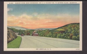 NC Sunrise near Swannanoa on Hwy 70 between Black Mountain and Asheville - LINEN