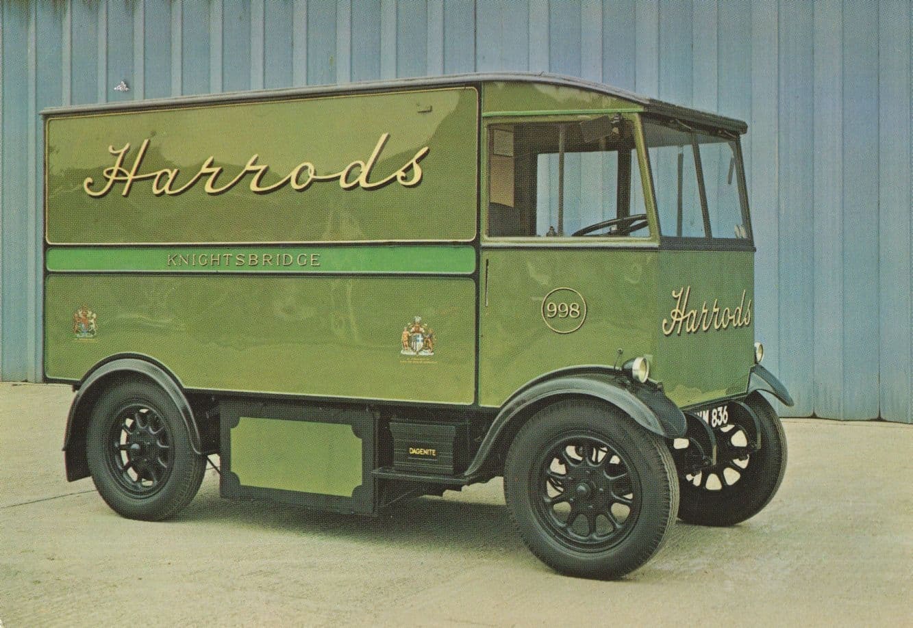 Harrods London 1930s Delivery Van Transport Postcard Topics