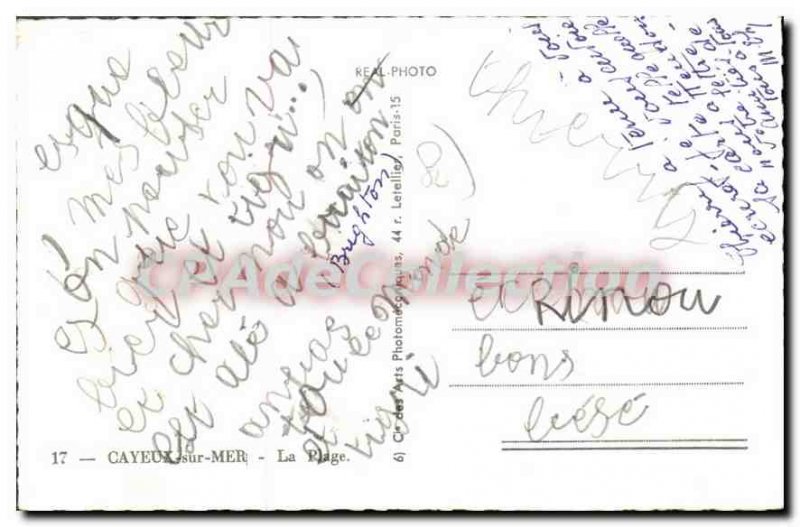 Old Postcard Cayeux Sur Mer Beach
