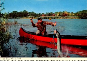 Canada Ontario Greetings From Dunnville Fishing Scene 1973