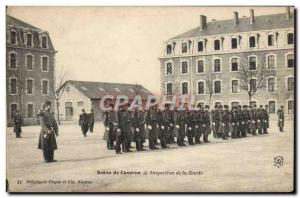 Postcard Old Barracks Army custody inspection