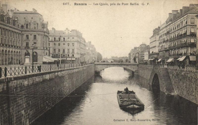 CPA RENNES - Les Quais, pris du Pont Berlin (112053)