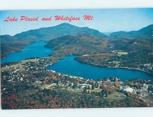 Pre-1980 AERIAL VIEW OF TOWN Adirondacks - Lake Placid New York NY F3827