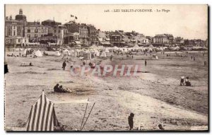 Old Postcard The Sables d & # 39Olonne The Beach