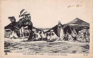 ALGERIA AFRICA~SCENES ET TYPES-CAMPEMENT de NOMADES~PHOTO POSTCARD