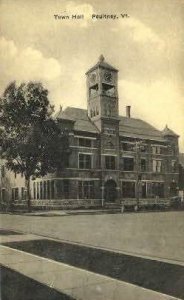Town Hall - Poultney, Vermont VT Postcard