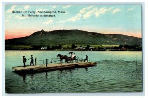 c1920s Horse Carriage in Hockanum Ferry, Northampton Massachusetts MA Postcard