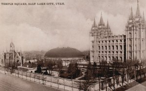 Vintage Postcard 1910's Temple Square Salt Lake City, Utah Souvenir Novelty Pub.