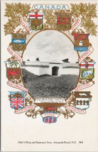 The Black Hole Old Fort Annapolis Royal NS Nova Scotia Patriotic Postcard F73