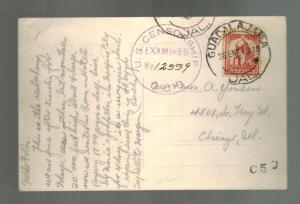 1943 Guadalajara Mexico Real Picture RPPC Postcard Cover Calzada  Independencia