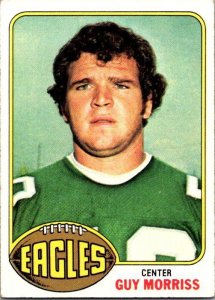 1976 Topps Football Card Guy Morris Philadelphia Eagles sk4535