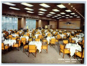 Tokyo Japan Postcard Phoenix Room Imperial Hotel Dining Room c1960's Unposted
