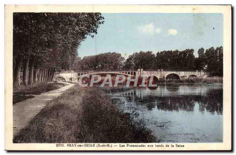 Old Postcard Bray Sur Seine Walks In Bords De Seine