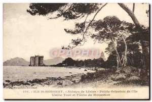 Old Postcard Ile St Honorat Abbaye De Lerins Pointe From the East & # 39Ile O...