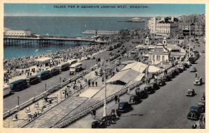 BT2997 Palace pier and aquarium looking west Brighton car voiture       England