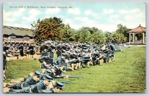 Annapolis MD~Naval Academy~Skirmish Drill of Midshipmen~Gazebo~Bleachers~c1910